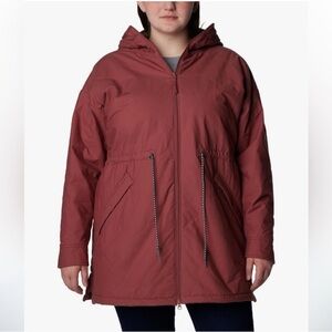 Columbia Crystal Crest Quilted Jacket Beetroot Clay Red Size 1X